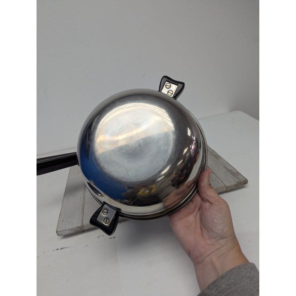 Thermic Ray 2 qt Double Boiler by Norris Copper Bottom Saucepan w lid - Picture 6 of 11